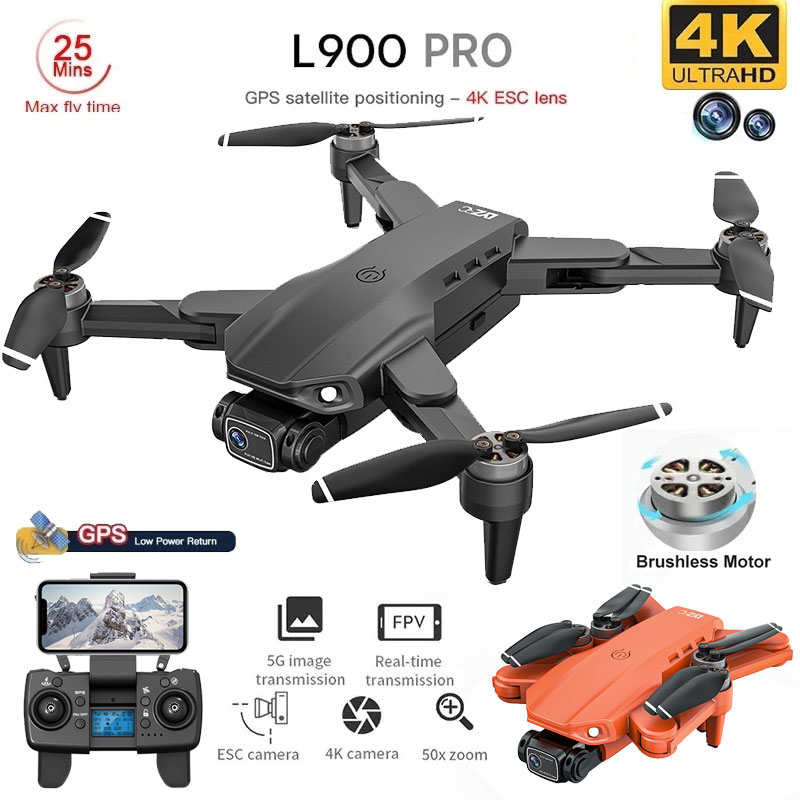 Drone Rc Plegable - L900 Pro Drone mainan kamera ganda