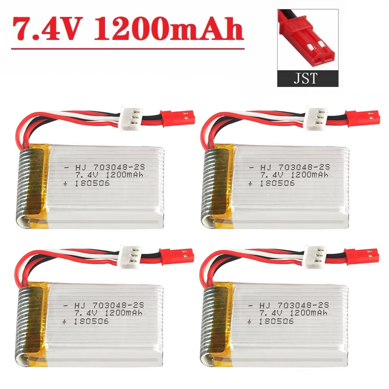 Drone Mjx Rc - Baterai Lipo 2S 7.4 V 1200MAh