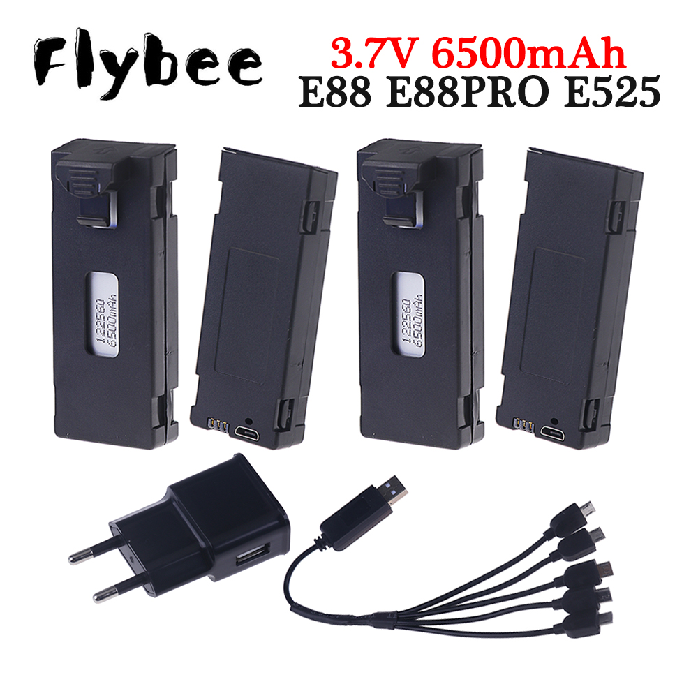 Drone Rc E99 K3 - Baterai isi ulang 3.7V 6500mAh Sebuah