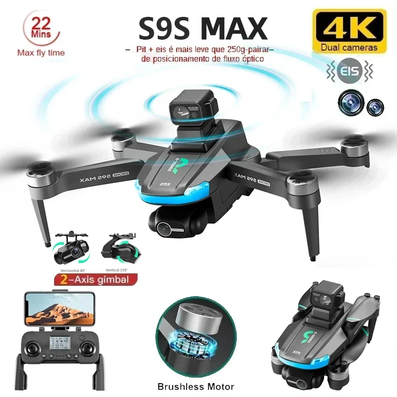 Drone MINI S9S MAX Baru 4K 2 S - Drone Rc Plegable ulasan dan harga