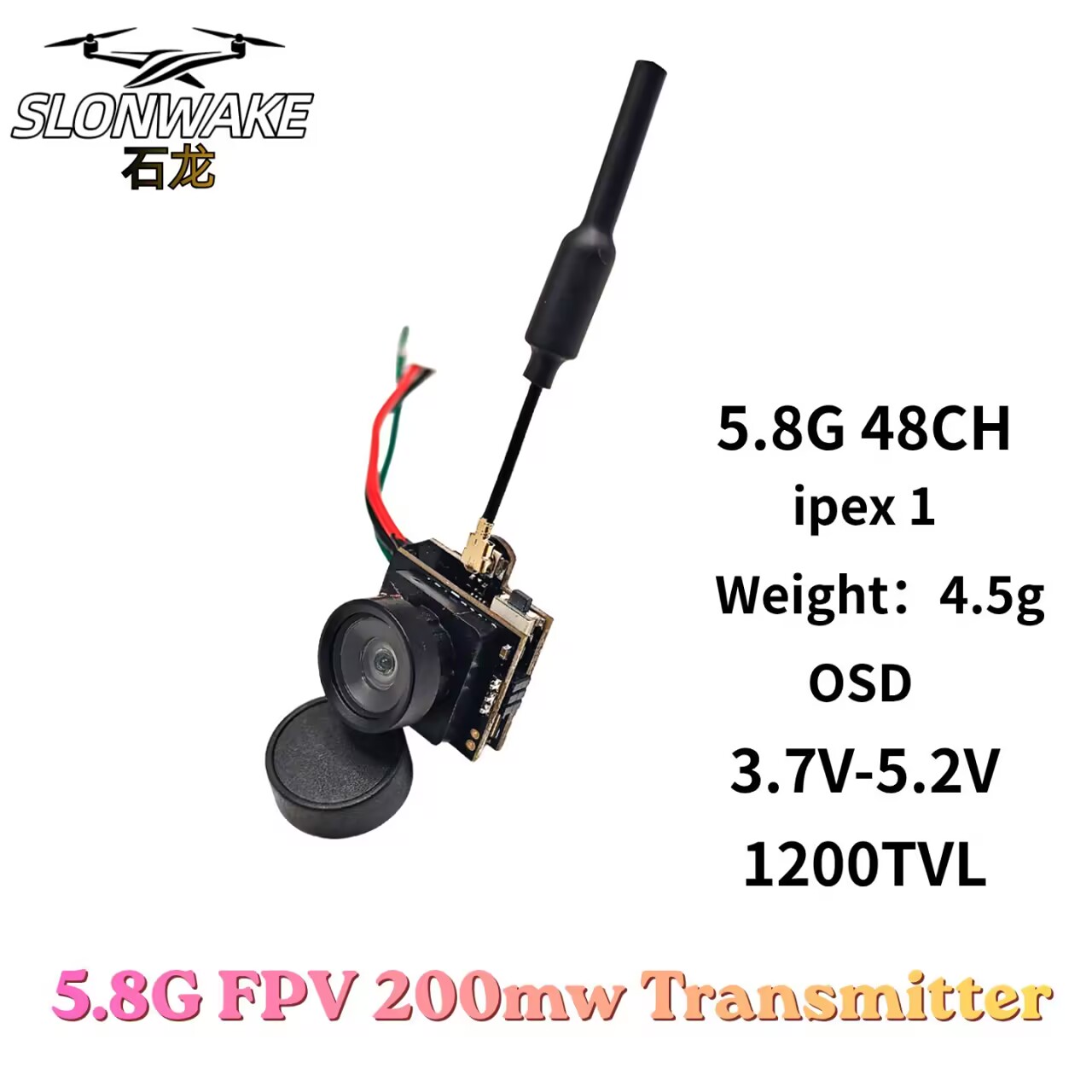 SLONWAKE Kamera Transmisi Vide - Drone Rc Camera ulasan dan harga