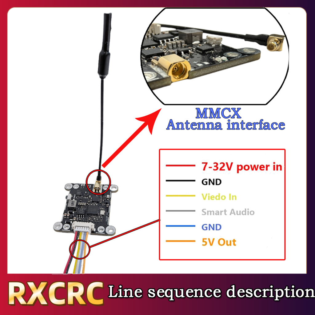 Modul RXCRC 5.8G 48CH 1.6W VTX - Drone Rc Transmitter And Receiver ulasan dan harga