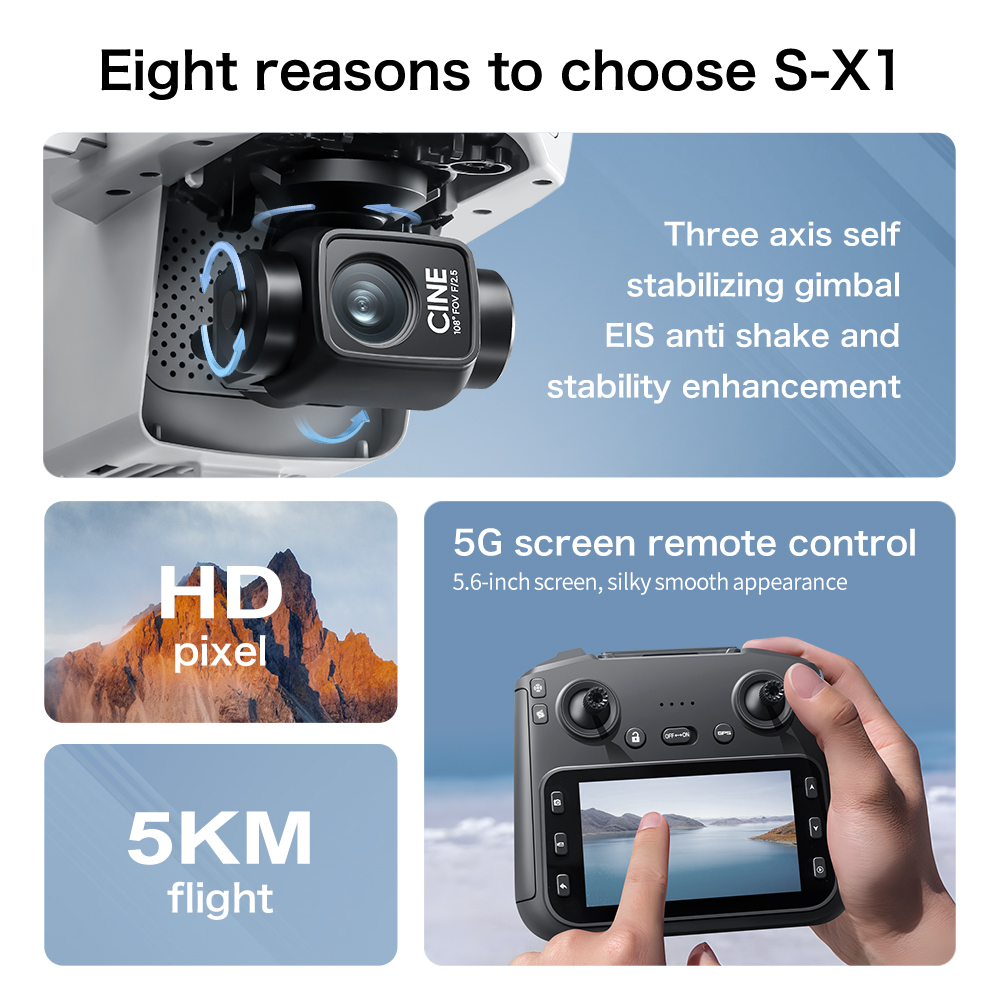 Drone Lenovo S-X1 8K HD Profes - Drone Vera Rc ulasan dan harga