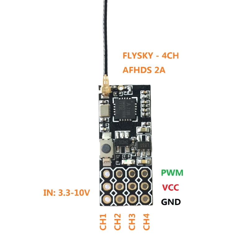 Flysky FS2A Penerima Mini 4CH  - Drone Rc Controller And Receiver ulasan dan harga