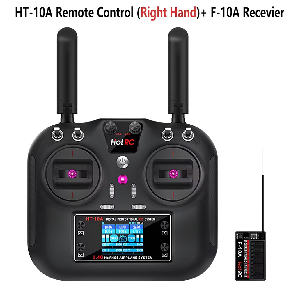 Hotrc HT-10A 2.4G 10CH Transmi - Drone Rc Transmitter And Receiver ulasan dan harga