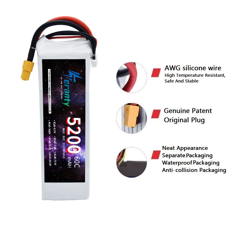 TERANTY 3S 5200MAH 60C baterai - Drone Avion Rc ulasan dan harga