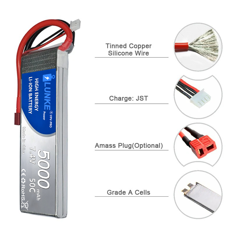 Baterai Lipo 2S 7.4V 5000mAh 5 - Drone Avion Rc ulasan dan harga