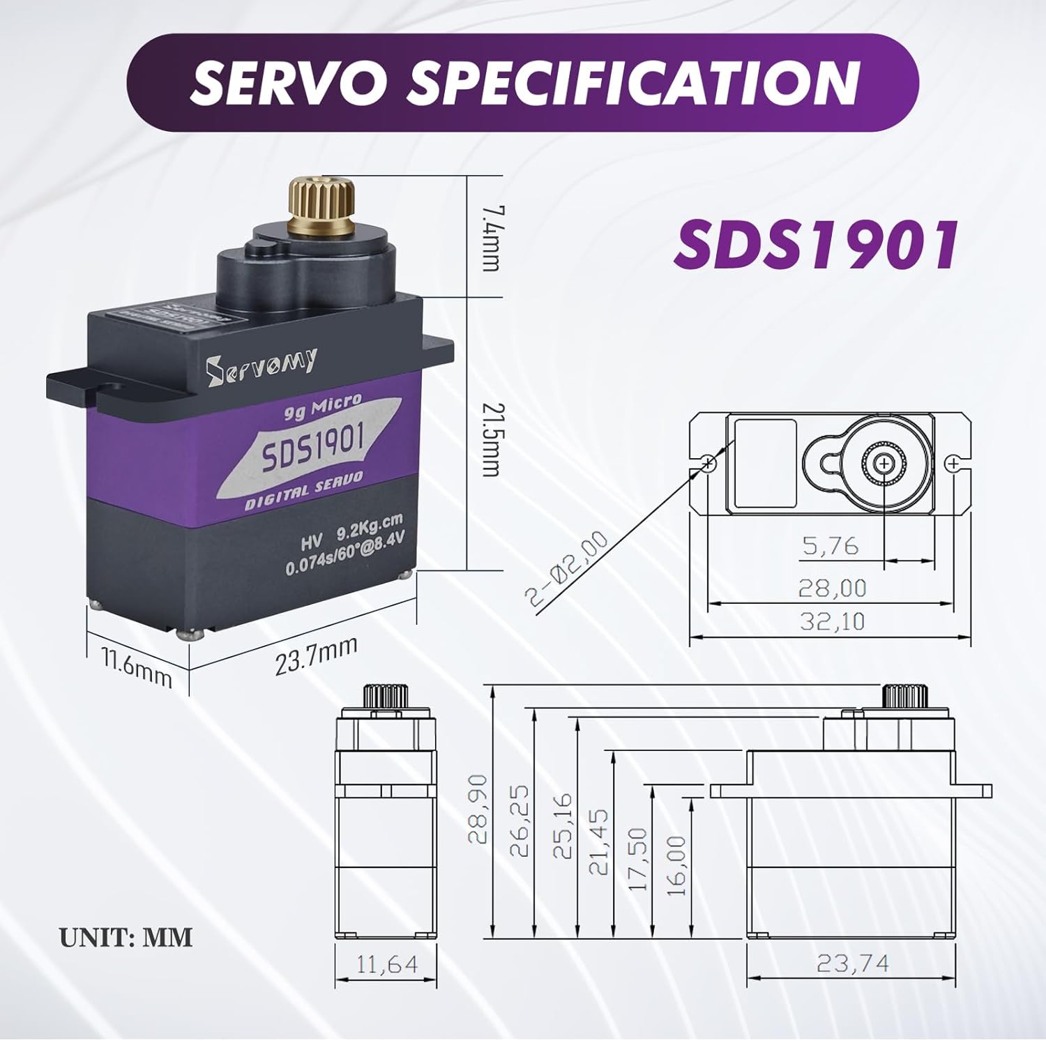 SERVOMY-SDS1901 Servo Digital  - Drone Rc Car ulasan dan harga